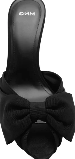 Bow heel sandals-MANGO New