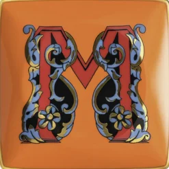 Versace Opbevaring>Bowl 12cm sq. flat, Holiday Alphabet M,