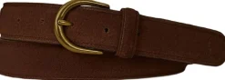 Brass-Buckle Suede Belt-Polo Ralph Lauren Sale