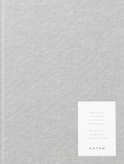 Notem Kontorartikler>Business Notesbog med dagsplan og mødereferat, lys grå