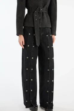 BUTTON DETAIL WIDE JEANS-ROTATE Birger Christensen New