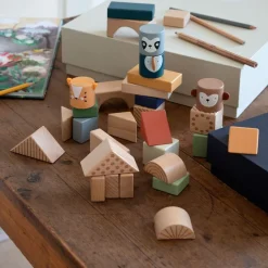 Børn Sebra Konstruktionslegetøj>Byggeklodser i træ, Totem, Wildlife animals