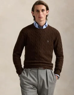 Cable-Knit Wool-Cashmere Sweater-Polo Ralph Lauren New