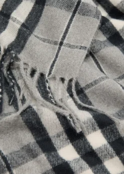 Hot Check scarf with fringed ends Dame Andet