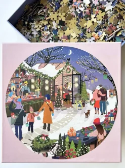 Børn ViSSEVASSE Spil & Puslespil>CHRISTMAS MARKET - puslespil med 1000 brikker