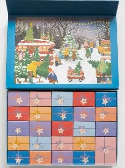 Online Christmas Trees & Snowflakes - puslespilsjulekalender med 10 Børn Spil & Puslespil