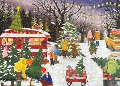 Online Christmas Trees & Snowflakes - puslespilsjulekalender med 10 Børn Spil & Puslespil