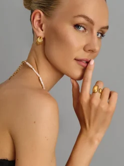 Online Chunky Cuff Ring in Smykker