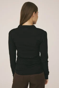 Discount Cilla 12 Langærmede polo strik - 100% Merino uld RWS Dame T-Shirts & Toppe