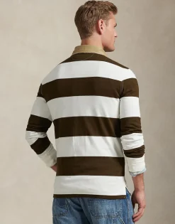 Classic Fit Khaki-Collar Rugby Shirt-Polo Ralph Lauren New