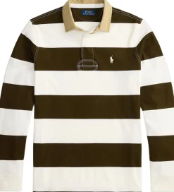 Classic Fit Khaki-Collar Rugby Shirt-Polo Ralph Lauren New