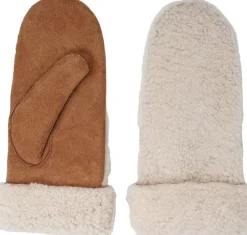 COLON - MITTENS - PALM OF SUEDE AND UPPER OF CURLY SHEARLING-Lovelies Outlet