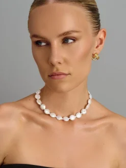 Como Flat Pearl Choker-Nialaya Discount