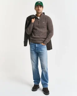 Sale COTTON CABLE HALF ZIP Strik