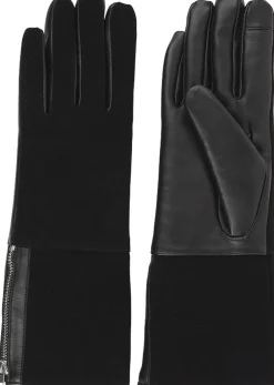 Online CREMONA - FEMININE ZIP LEATHER GLOVES W/ SHEARLING LINING Dame Handsker & Vanter