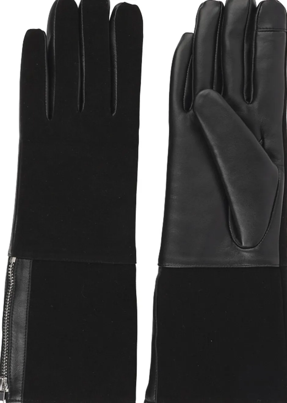 Online CREMONA - FEMININE ZIP LEATHER GLOVES W/ SHEARLING LINING Dame Handsker & Vanter