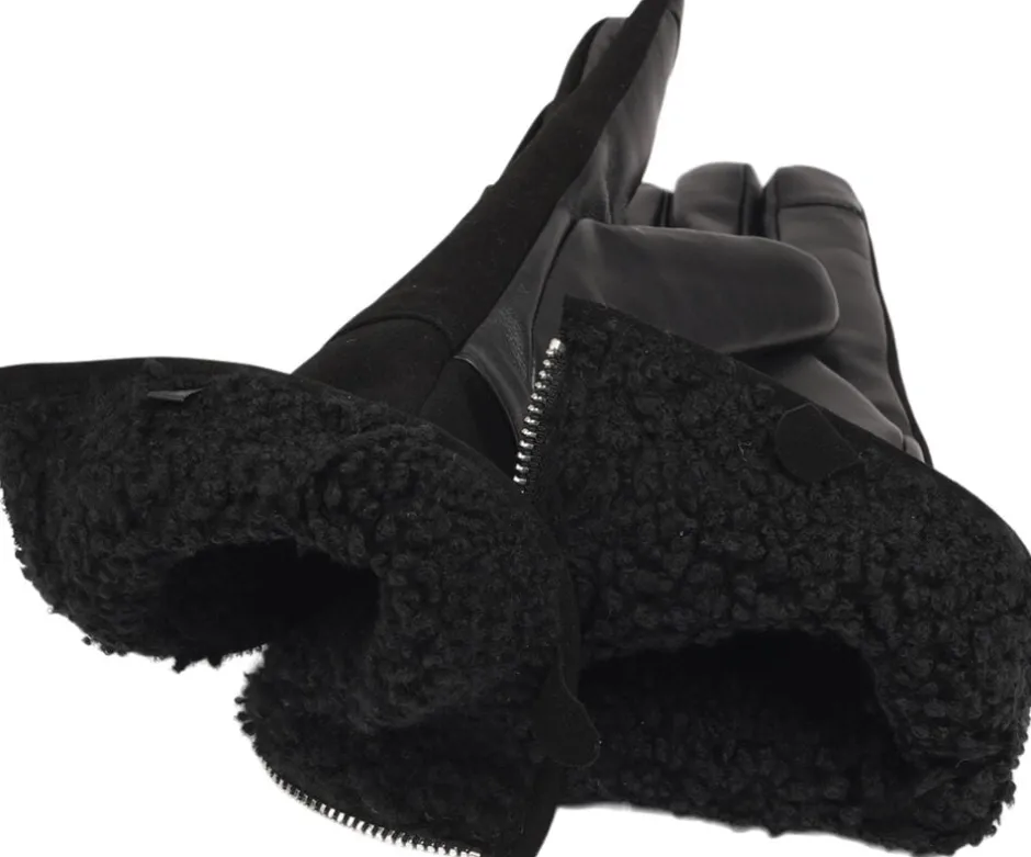 Online CREMONA - FEMININE ZIP LEATHER GLOVES W/ SHEARLING LINING Dame Handsker & Vanter