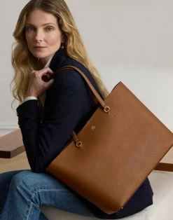 Clearance Crosshatch Leather Large Karly Tote Dame Shoppere