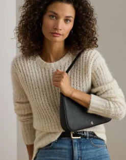 Crosshatch Leather Medium Danni Bag-Lauren Ralph Lauren Best