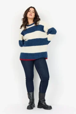 Curvy WA-JOLIE 1 Pullover Blå-Wasabiconcept