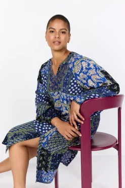 Dame Wasabiconcept Kjoler>Curvy WA-NEA 3 Kjole Blå