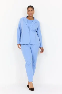 Clearance Curvy WA-SINA 1 Blazer Lyseblå Dame Blazere & Veste