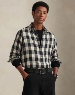 Polo Ralph Lauren Skjorter>Custom Fit Plaid Double-Faced Shirt