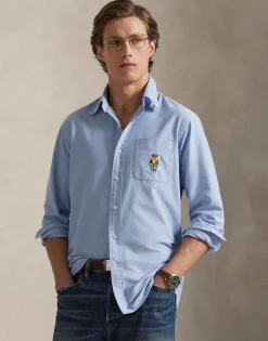 Custom Fit Polo Bear Oxford Shirt-Polo Ralph Lauren New
