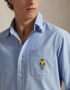Custom Fit Polo Bear Oxford Shirt-Polo Ralph Lauren New