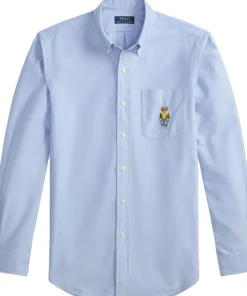 Custom Fit Polo Bear Oxford Shirt-Polo Ralph Lauren New