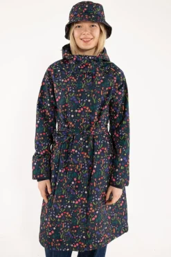 Hot Danelisabeth Raincoat Dk Navy BOTANICAL Dame Regntøj
