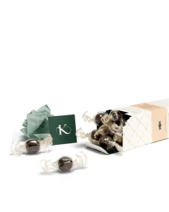 Outlet Dark Chocolate coated caramels with sea salt Elegance Karameller
