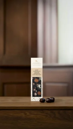 Outlet Dark Chocolate coated caramels with sea salt Elegance Karameller