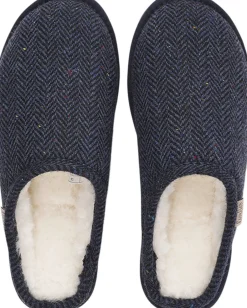 DARWIN WOOL - OPEN WOOL SLIPPERS WITH SHEARLING LINING-Lovelies New