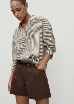 Denim shorts with frayed hem and pl-MANGO Best