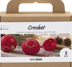 DIY Kit Hækle, Julekugler-Creativ Company Clearance
