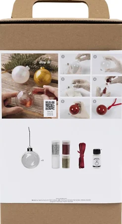 DIY Kit Julekugler, Glitter-Creativ Company