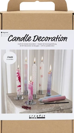 Børn Creativ Company Kreativitet>DIY Kit Lysdekoration, Dekorerede kronelys