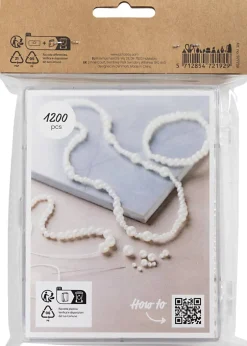 DIY Mix Smykker, Halskæde og armbånd, hvid perlemor-Creativ Company New