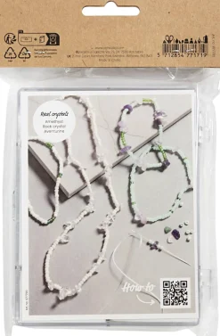 DIY Mix Smykker, Krystaller, str. 2,6-10 mm, hulstr. 0,8-1,2 Børn Kreativitet