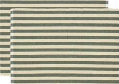Södahl Tekstiler Til Borddækning>Dækkeserviet 33x48 2-pk Statement Stripe Green
