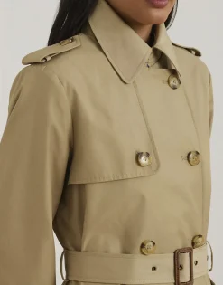 Dame Lauren Ralph Lauren Jakker & Frakker>Double-Breasted Cotton-Blend Trench Coat