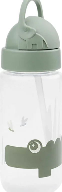 Børn Done by Deer Drikkedunke>Drikkedunk m/ sugerør Croco Grøn
