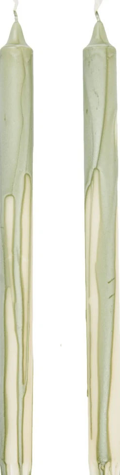 Dryp Candles - Set of 2 - Tea Green-Ferm Living New