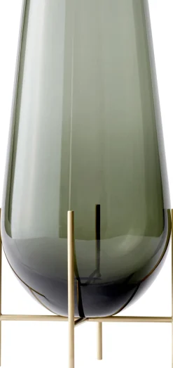 Echasse Vase, L, Smoke/Brushed Bras-Audo Copenhagen Outlet