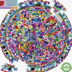 Online - Rundt puslespil 500 brk - Triangle pattern Børn Spil & Puslespil