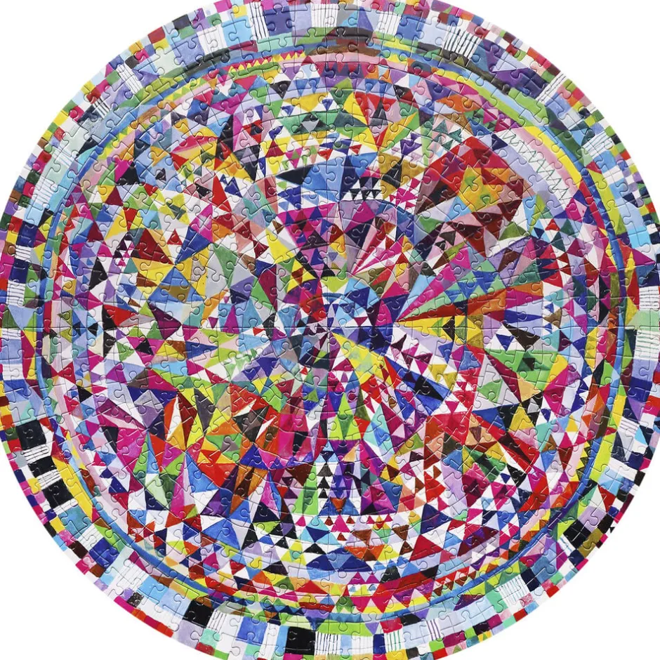 Online - Rundt puslespil 500 brk - Triangle pattern Børn Spil & Puslespil