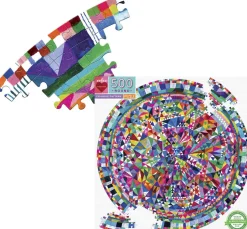 Online - Rundt puslespil 500 brk - Triangle pattern Børn Spil & Puslespil