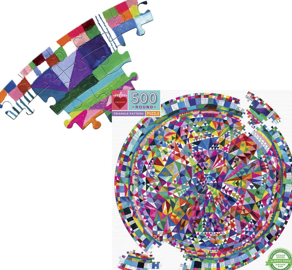 Online - Rundt puslespil 500 brk - Triangle pattern Børn Spil & Puslespil
