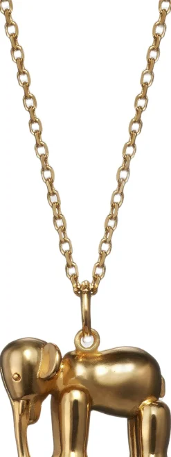 Elefanten i 18 karat forgyldt sølv med kæde-Kay Bojesen Jewelry Sale